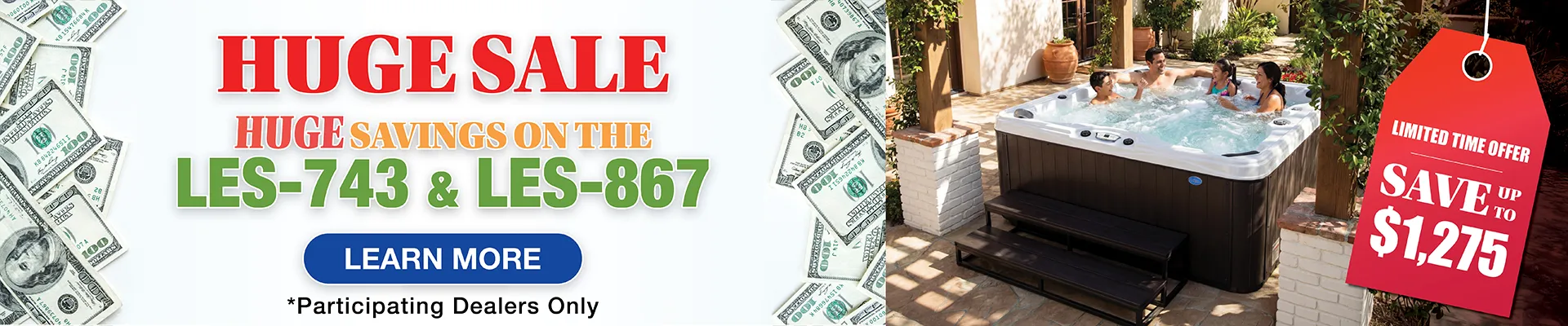 Calspas hot tub being used in a family setting - Huntington Park